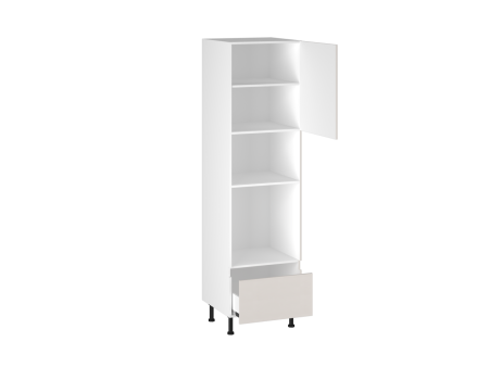 Шкаф-пенал П-1 бок правый МДФ, Виста (600*586*2216) Экокожа Белый, 26264