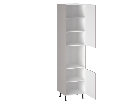 Шкаф-пенал 1080 ПГ-60 бока МДФ, Виста (600*586*2576) Экокожа Бежевый, 26502