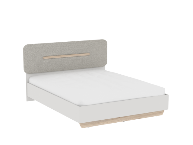 Кровать 1600 с темной мягкой вставкой и подъемным механизмом, Аврора (1756*2063*1049) Дуб Мария/Кашемир