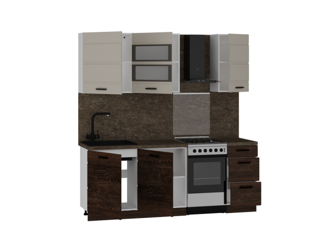 Кухня "Канзас" (возможный вариант комплектации 5)