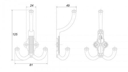 Мебельный крючок, K351AP.6