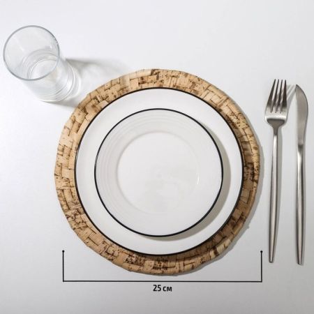 Салфетка  сервировочная "Песок"  (25*25*3) Бежевый, 5058268