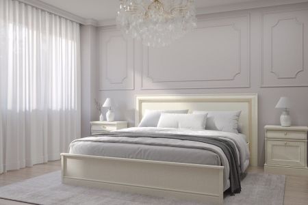 Кровать 1800 с подъемным механизмом, Сиена (2090*2110*1100) Береза бежевая