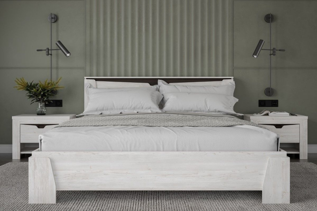 Кровать Люкс 1600 с подъемным механизмом, Гарда Prime (1674*2142*876), Дуб Винтерберг