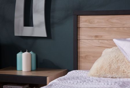 Кровать 1800 с вставкой изголовья и подъемным механизмом, Бостон, (1906*2104*900) Гикори Джексон